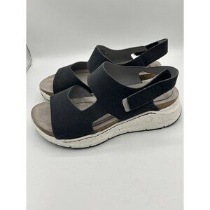 Bionica Orleans Sandals Black Leather Comfort Slingback Open Toe Size 11M